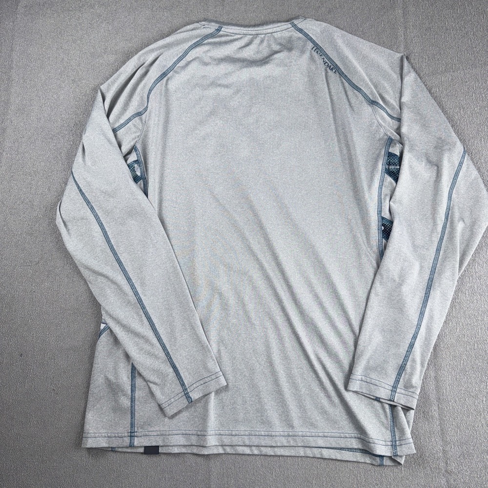 Huk Shirt Mens Medium Gray Performance Fishing Shark Print Long Sleeve - Picture 7 of 9